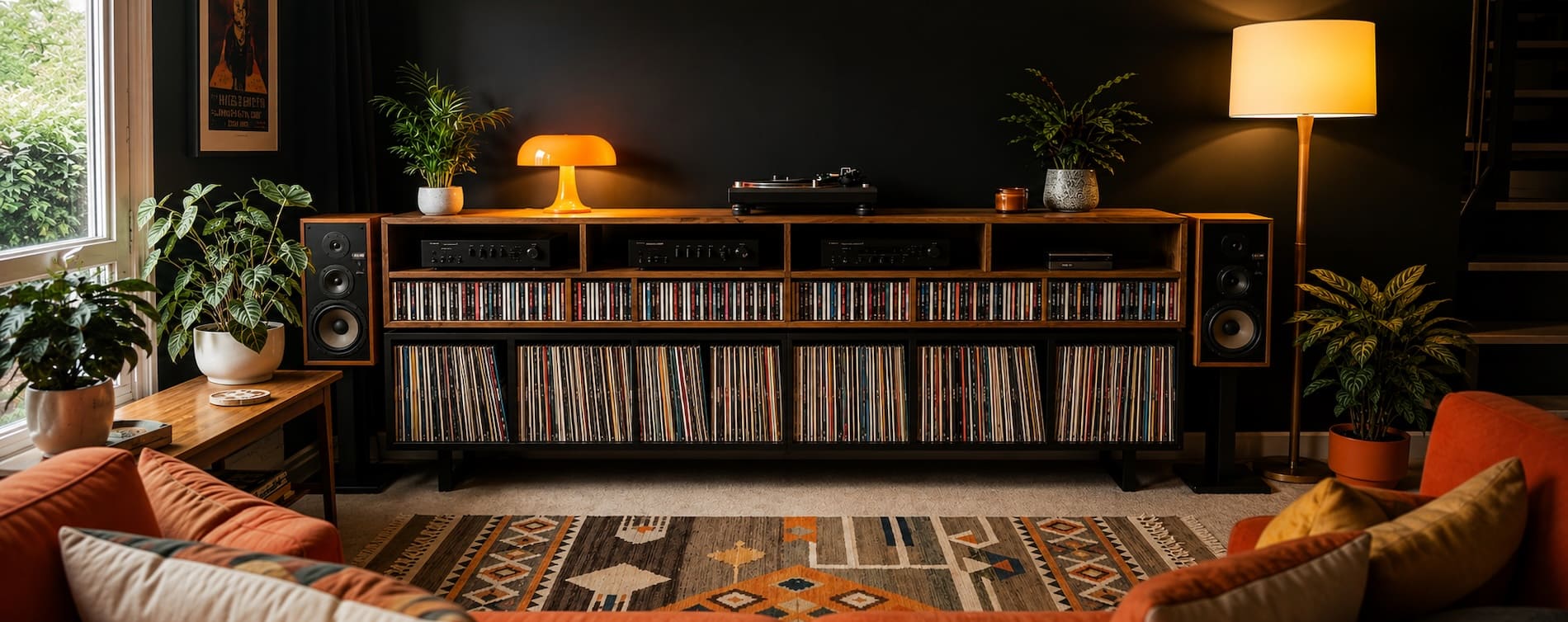 Vinyl record cabinet